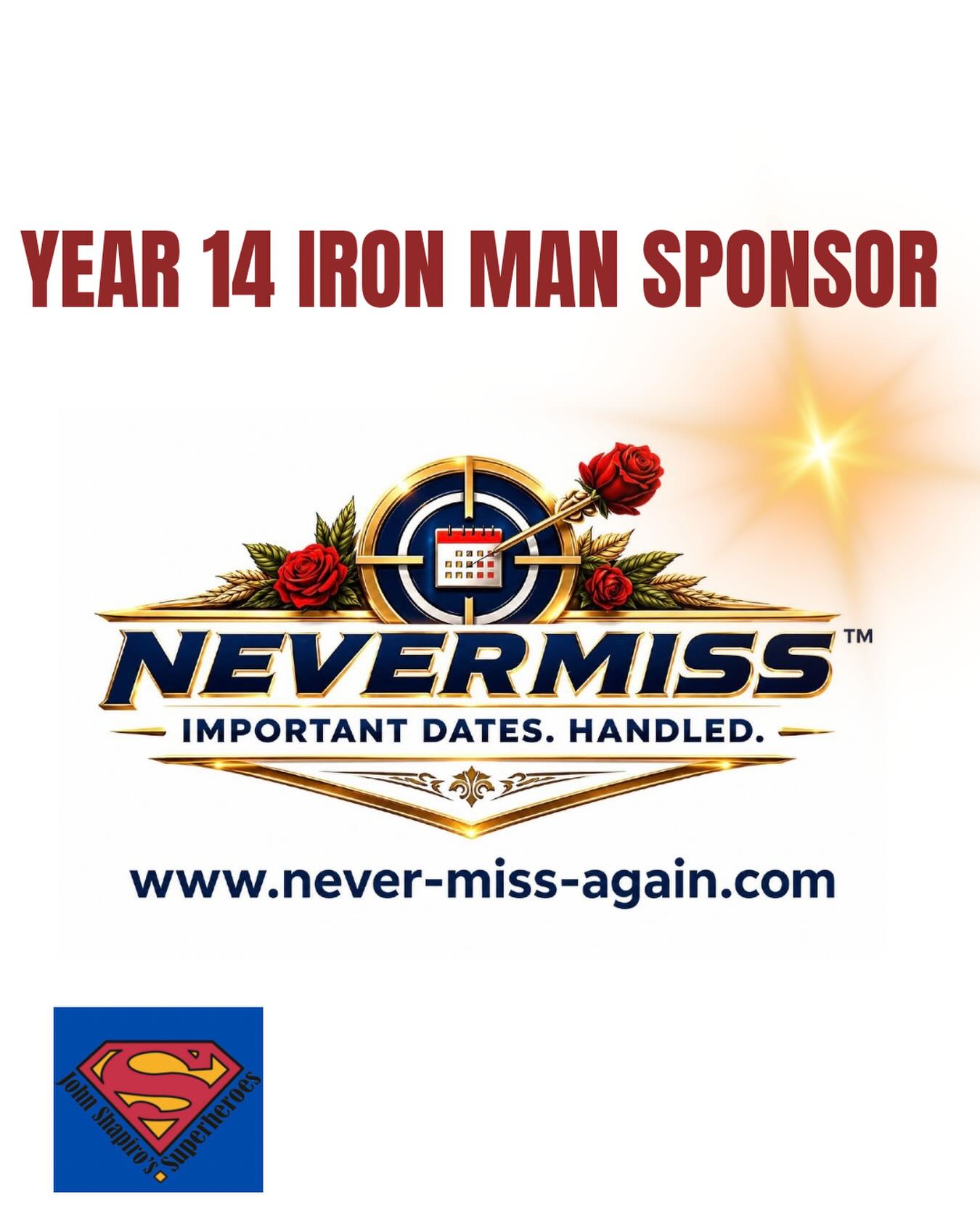 Thank you to Nevermiss for their generous Iron Man sponsorship.  Our race is powered by the commitment of our sponsors and we are so grateful to have Nevermiss on board💙❤️