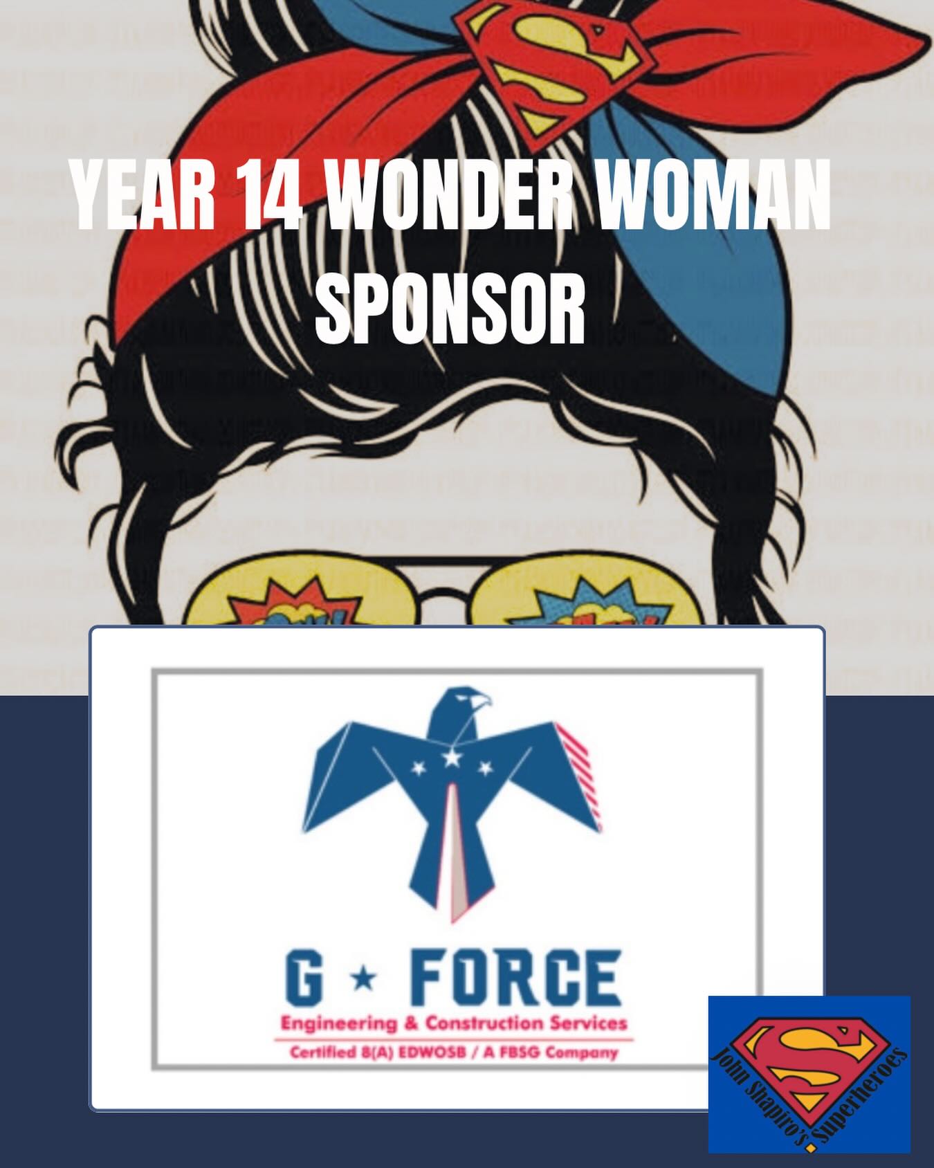 Thank you to G Force Engineering and Construction Services for their generous Wonder Woman Sponsorship!  Our friends at G Force have been with us from the beginning and we are so grateful for their continued support💙❤️